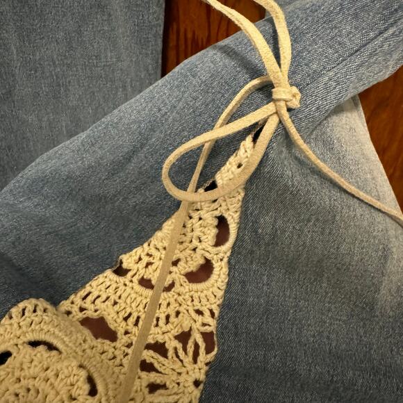 Y2K Vintage Tag Rag Culture Low Rise Flare Bellbottom Jeans sz 4 26 Crochet‎ - Picture 10 of 12